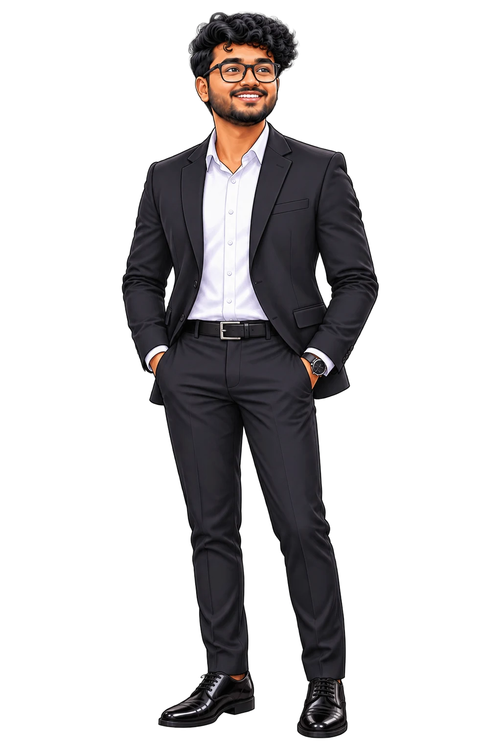 Altrin, Head of Digital Marketing at Hsela Mak, smiling in a black suit and glasses
